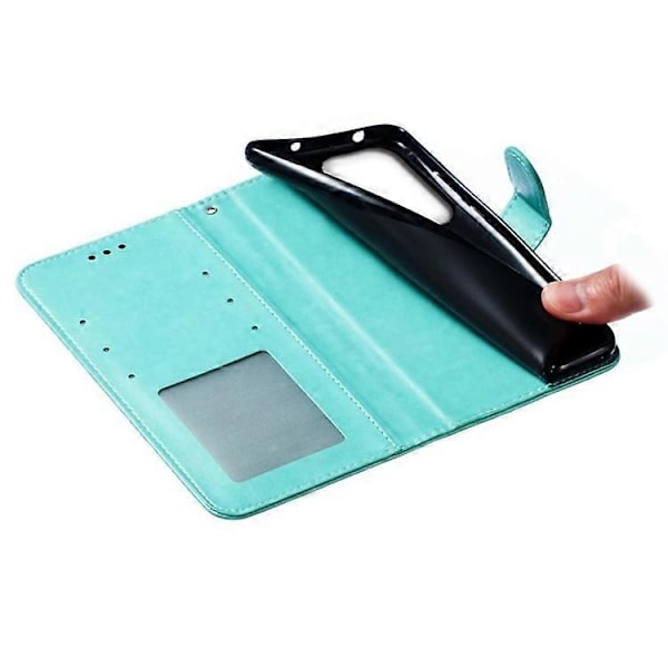Kompatibel til Honor 200 Lite Etui PU Læder Mandala Præget Design Wallet Telefon Cover Green