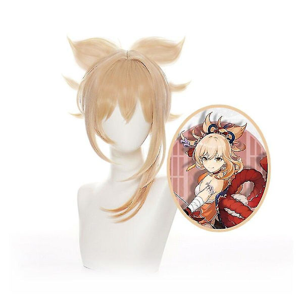 Peli Genshin Impact Naganohara Yoimiya Cosplay Peruukki Split Hai