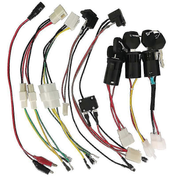 Elektrisk barnbils batteriladdningsgränssnitt, leksaksbils dubbelmotor-kabel, nyckelstartsbrytare batteriladdningsklämma Key ignition 3