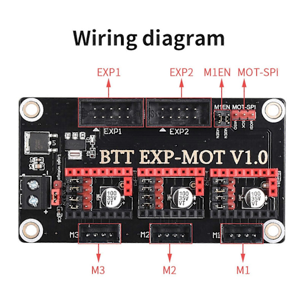 BIGTREETECH Modul BTT EXP-MOT V1.0 Driverudvidelsesmodul 3D-printerdele