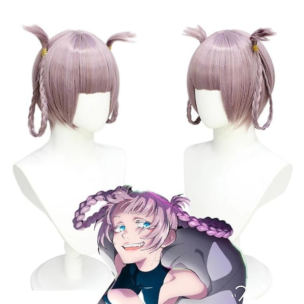 Nanakusa Nazuna Cosplay Call Of The Night Cosplay -asu Musta Takki Nahkashortsit Asu Yofukashi No Uta Cosplay Peruukki Puku Wig XXL