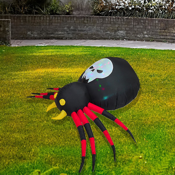 Uppblåsbara Dockor Med LED-Ljus Spökfestival Dekoration Spindel 1,6 m Kreativa Halloween Dekorationer AU