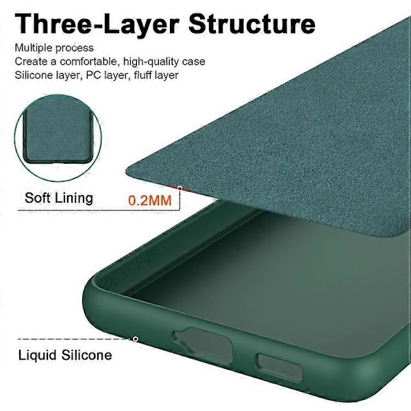 Kompatibelt Skal för Motorola Edge 30 Fusion 5G, 2.2mm Gummerat TPU Telefonskydd Green