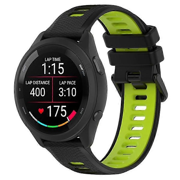 Kompatibel med Garmin Forerunner 265 tofarget silikonklokkereim slitesterk smartreim