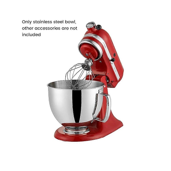 Til Classic & Artisan Serie 4.5QT/5QT Røremaskine 304 Skål Rustfrit Stål Røremaskine Skål Tåler Opvaskemaskine