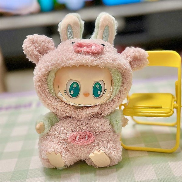 Mini pehmolelunuken vaatteet asusteet Korea Kpop Exo Labubu V1 V2 Idol-nukeille Hanhi Dinosaurus Macaron vaatelahja 15