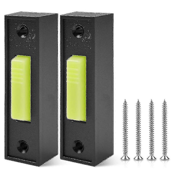 2 st Universal Garageportöppnare Strömbrytare 41a4166 Belyst Väggmonterad Tryckknapp Svart Finish Med