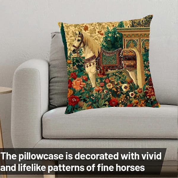 Luksus High-End Heste Mode Type Pudebetræk Pude Sofa Klassisk Klub Retro A