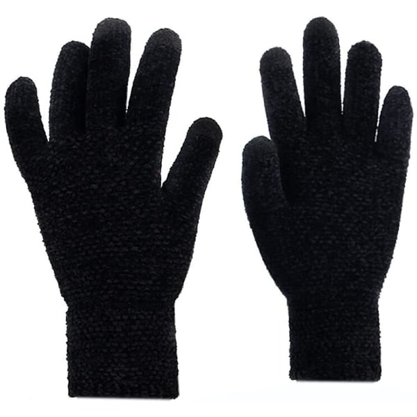Unisex Vinter Touch Screen Hansker Chenille Strikk Teksting Tykke Hansker For Menn