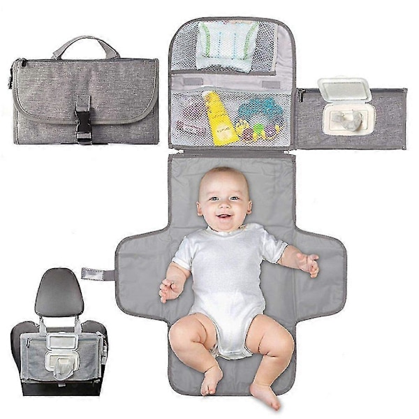 Bærbar Sammenleggbar Vaskbar Baby Vanntett Stellematte Bleieskift Reisematte