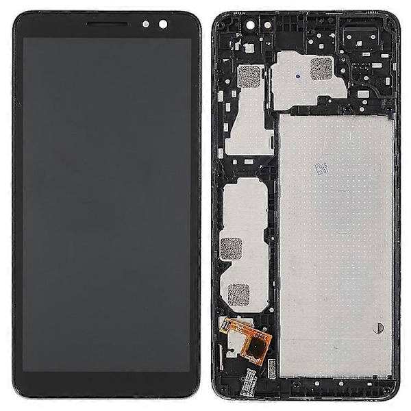 Kompatibel med Alcatel 1B (2020) 5002 Grad B LCD-skärm och digitizer-enhet + Ramdel (utan logotyp)