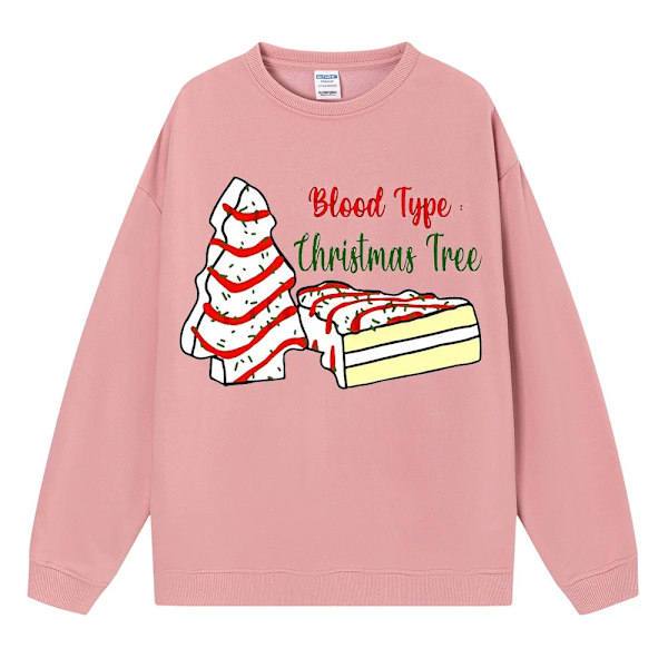 Jule Sweatshirt til Kvinder Drop Shoulder Lange Ærmer Ny Pullover Europæiske og Amerikanske Efterårs- og Vintertoppe til Piger Red XL