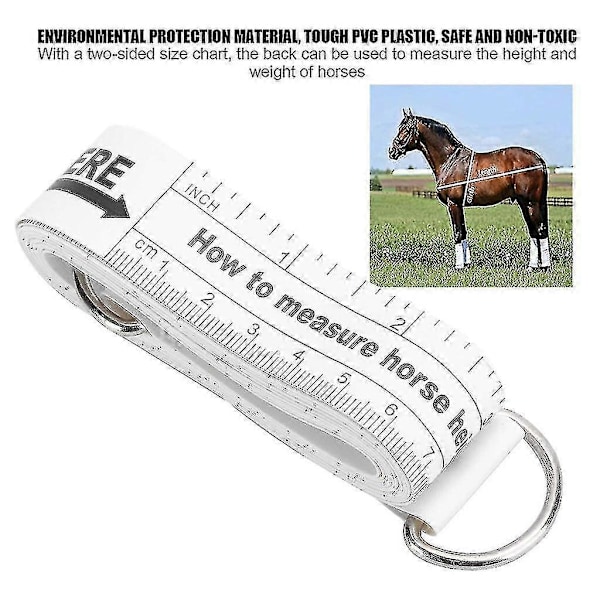 Häst & Ponny Måttband Höjd & Vikt Enkelt Måttband 2,5 Meter / 98 Tum