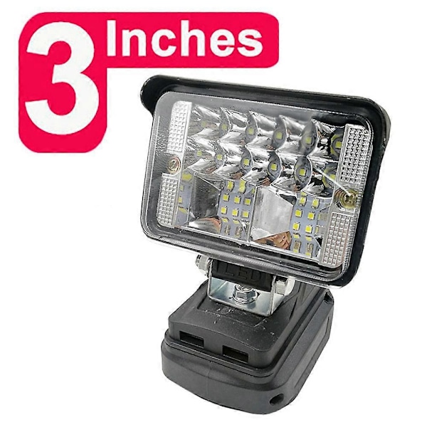 LED Arbetslampa Ficklampa Elektrisk Lampa Spotlight Billampa för 18V Li-Ion Batteriadapter BL1815