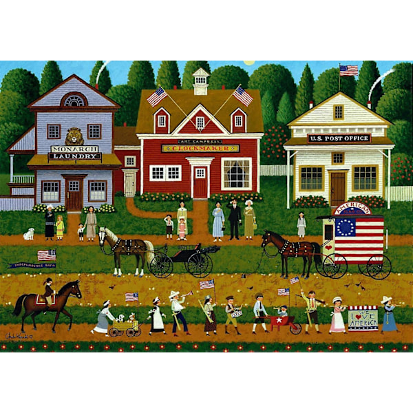 Charles Wysocki - Unga Patrioter - 500 Bitar Pussel, Röd