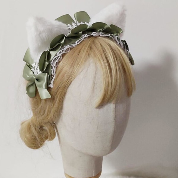 Bowknots Kitten Ears Pannband Lolita For Cat Ears Hårband Anime Cosplay Hair Ho