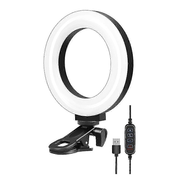 4,7 tuuman täyttövalo 40 LED-rengasvalo 3200K-6500K värilämpötila kiinnityspuristimella videon kannettavan tietokoneen täyttövalolle