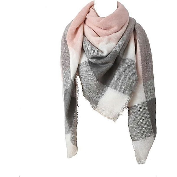 Damscarf Stor Rutig Akryl Ullscarf Lång Varm Trendig Höst/Vinter Bekväm Mjuk Kappa