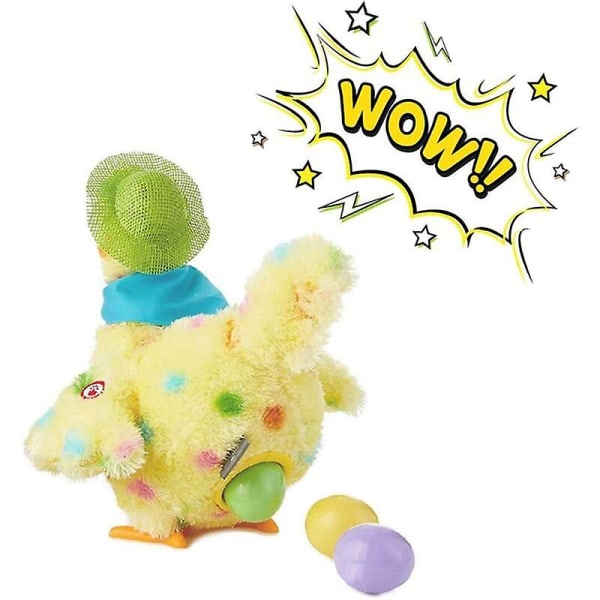 Musique de poule electrique dansant pondant des jouets en peluche pour enfants