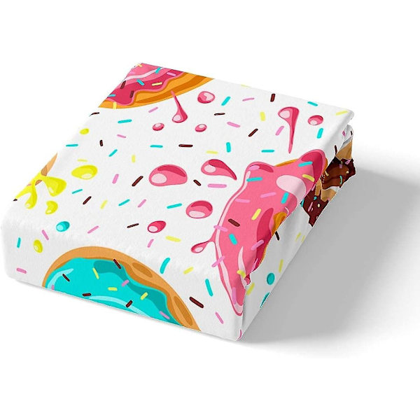 Donuts Dynetrekk Dessert Dynetrekk For Jenter Barn Barnerom Dyne Trekk Med Putetrekk 140*210cm