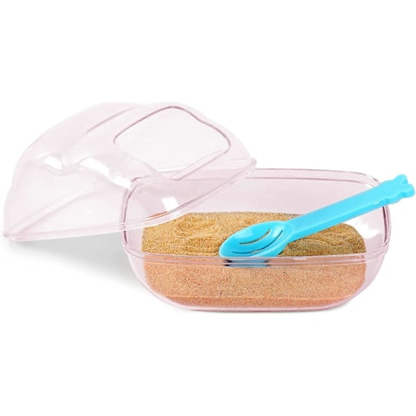 Stor Hamster Sandbad Beholder Gennemsigtige Skyer Hamster Badeværelse med Skovl Sæt til Små Kæledyr Bur