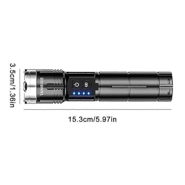 LED-taskulamppu zoomattava valo SuperBright-taskulamppu USB-ladattava lamppu F0W1ZZA7