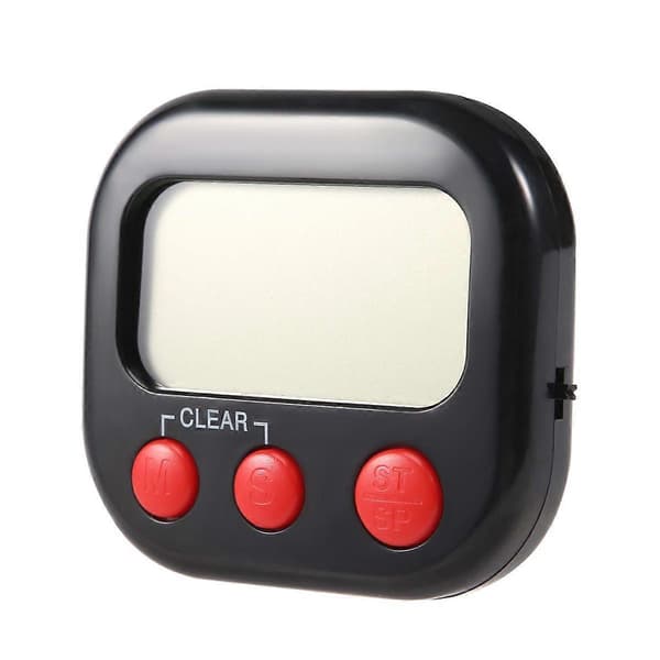 Kökstimer, Digital Visuell Timer Magnetisk Klocka Stoppur Nedräkningstimer, Stor LCD-skärm