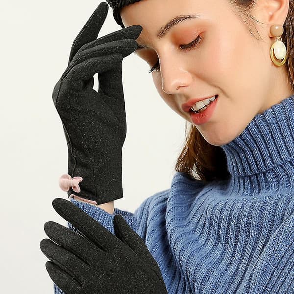 Dame Vinter Grace Varme Handsker Med Sensitiv Touch Screen Handsker Til SMS Style1