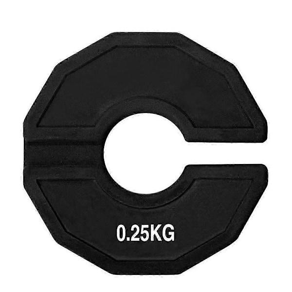 Gym Micro-Vægtskiver Håndvægt Fraktionel Vægtskive Gummi Fraktionelle Vægtskiver Add-on Ændring Sort 0,25 kg