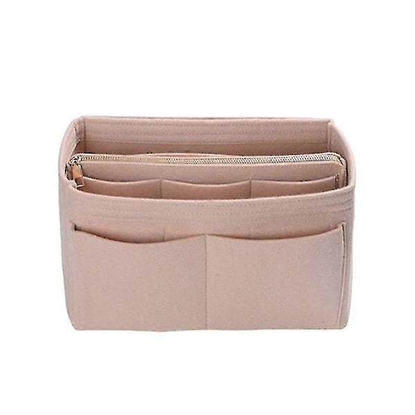 2025 Ny Multi Lomme Filt Veske Håndveske Organizer Innlegg Oppbevaring Tote Form Fabric Bag|kosmetikkvesker &