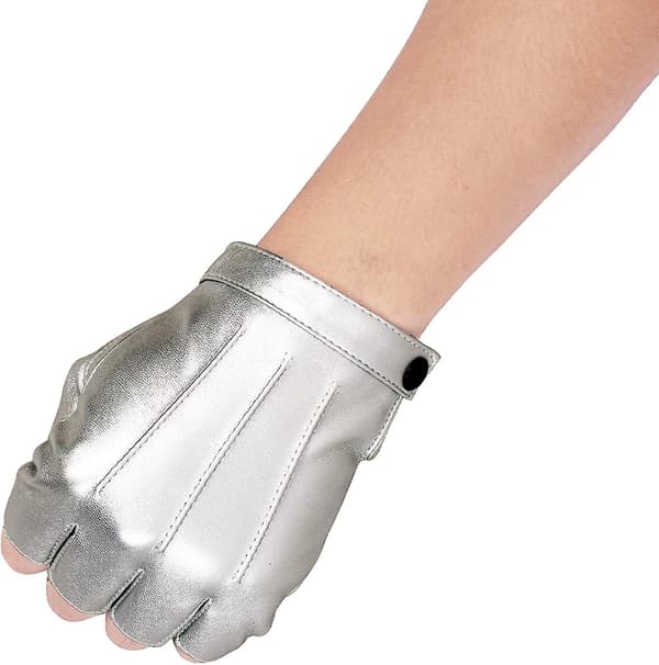 Herre PU Lær Punk Halv Finger Snap Performance Hansker