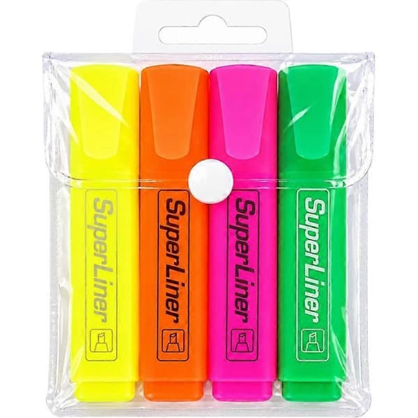 Overstregningspen sæt - Dobbelt spids 1mm/5mm, Hurtigtørrende, til studerende, 13cm A