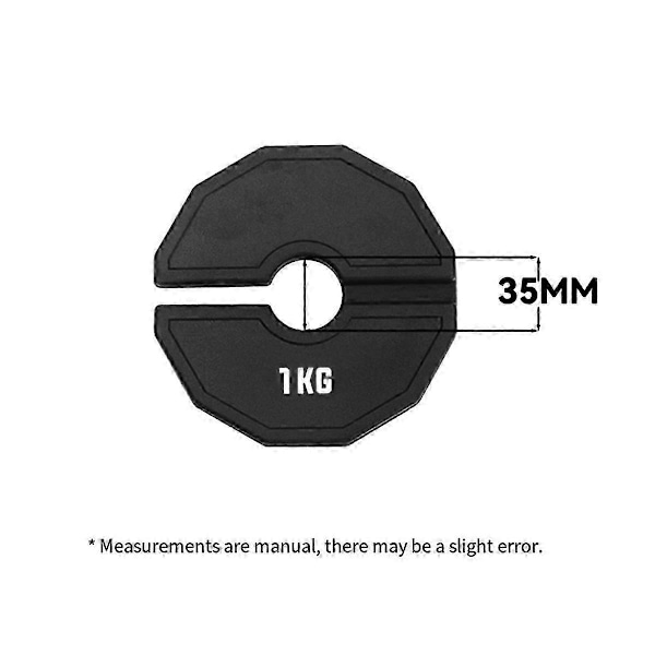 Gym Micro-Vikter Hantel Fraktionella Viktplattor Gummi Fraktionella Viktplattor Add-on Ändring Svart 0.25kg