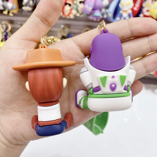 Toy Story Avaimenperä Anime Sarjakuva Buzz Lightyear Woody Monster Mike Silikoni Avaimenperä Riipus 3