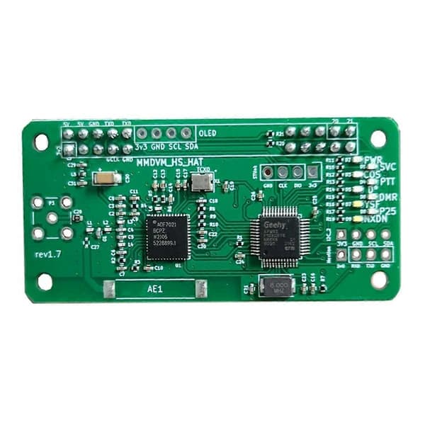 Version 1.7 Simplex Hotspot UHF VHF Antenn +OLED+Fodral Stöd P25 DMR för Hotspot