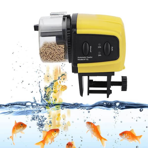 Bærbar Digital Automatisk Elektrisk Plast Timer Foderautomat til Akvarium