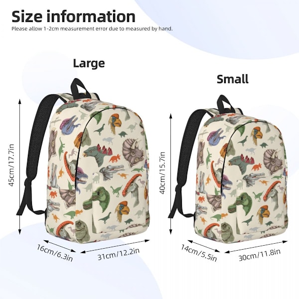 Dinosaurusreppu Pojat Tytöt Lasten Koululaukku multi Small 40x30x14cm