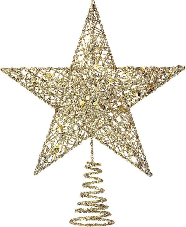 Juletræsstjernehat Juletræsstjernehat Julepynt Stjernehat, champagne guld