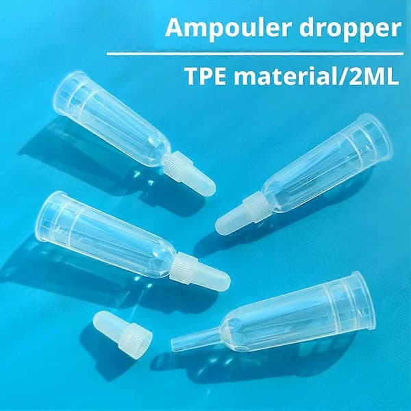 Ampulle-dråpehette 10 stk. Myk rørdispenser for væskedelerverktøy