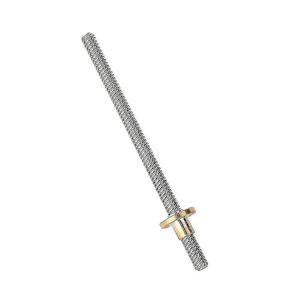 T8 8mm Trapezformet Rustfrit Stål Gevindstang Spindelskruer &amp; Messingmøtrik Til 3D Printer 150mm