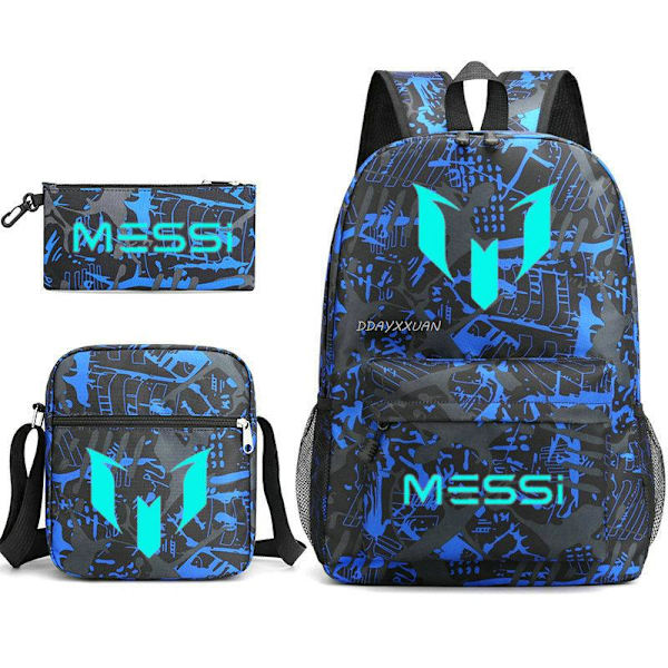 Messi Skoletaske 3-pak Stor Skoletaske multi