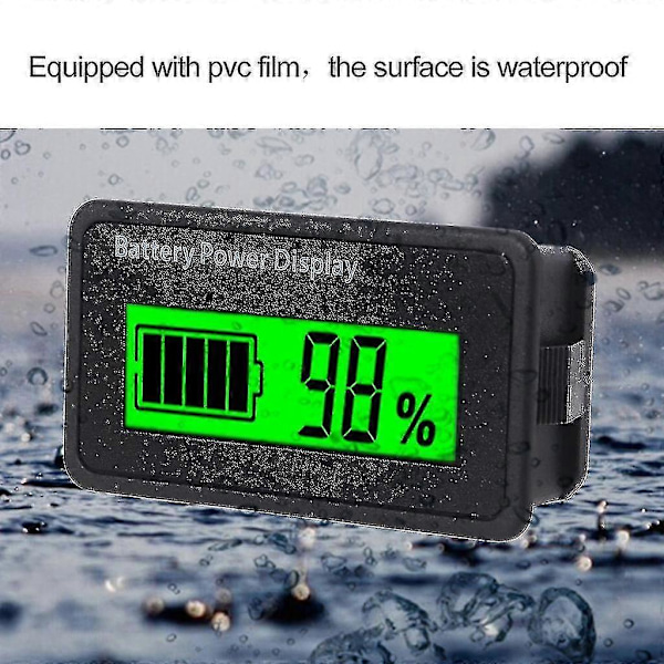 12v 24v 48v Batterikapacitetsindikator Golfvogn Spændingsmåler Med LCD-display