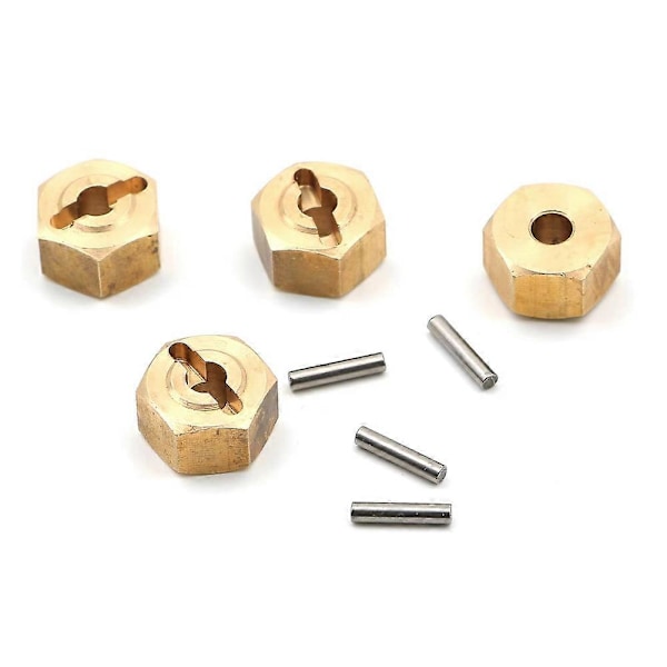 4kpl Messinki 12mm Pyörän Kuusiokolosovitin Axial UTB18 Capra 1/18 RC Crawler -auton Päivitysosille Tarvikkeet