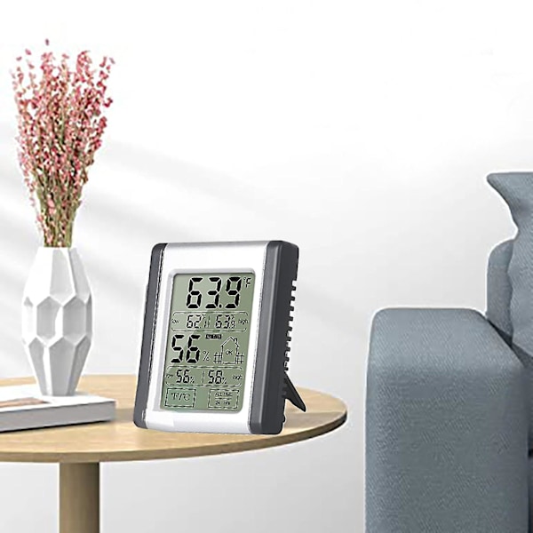 Juldekorationer Hög Precision Mini Inomhus Beröringsbar Hushålls Temperatur- och Luftfuktighetsmätare Q