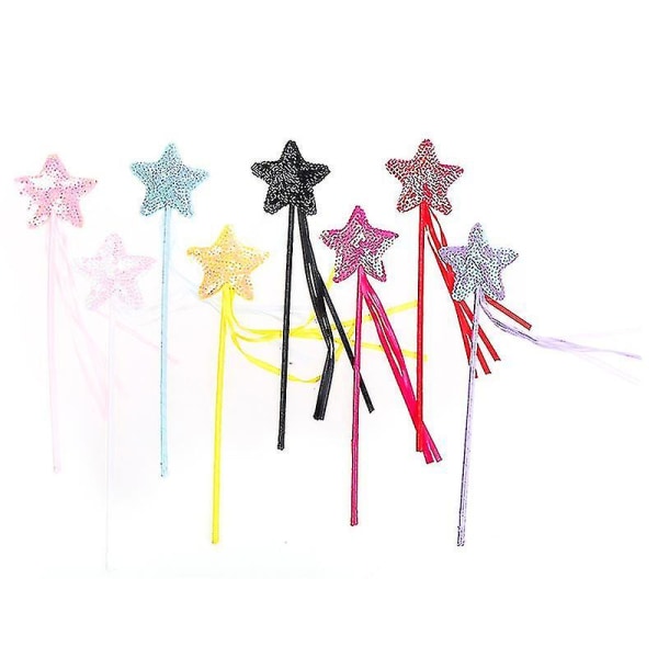 Sød femtakkede stjerne Fairy Wand Magic Stick Girl Party Princess Favor Gift Party Favors black