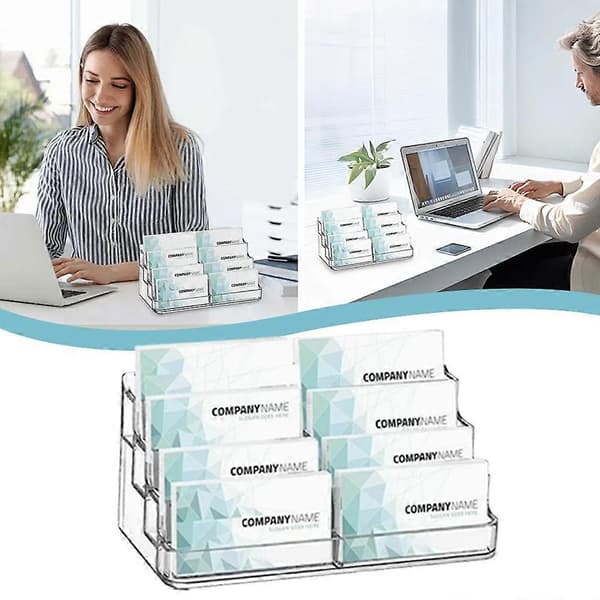 Visitkortboks Display Stand Kontorartikler Desktop 8 Boks l9f3 Opbevaring O5H2