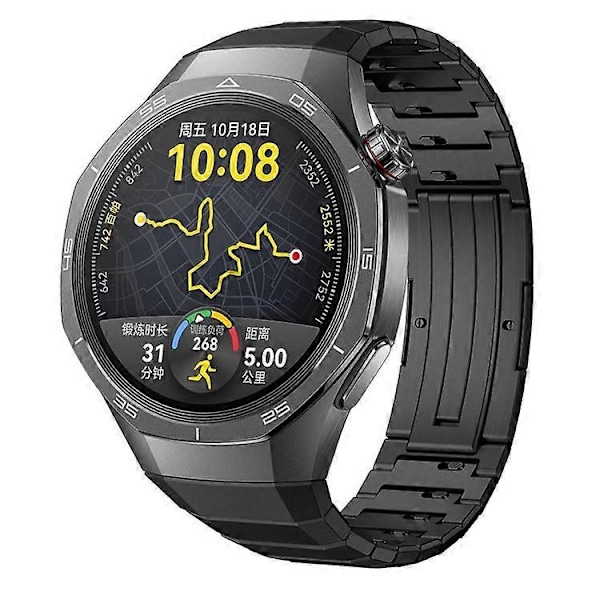 Kompatibel för Huawei Watch GT 5 Pro 46mm / GT 5 46mm Armband Justerbart Klockarmband i Titanlegering Black