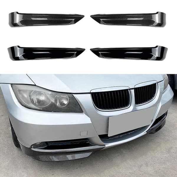 Til 3 Serie E90 E91 Pre 320I 330I 2005-2008 Frontkofanger Læbe Vinkel Diffuser Splitter Spoiler Beskytter