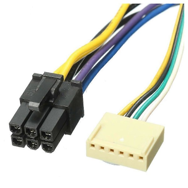 ATX PSU Strömkabel 24P till 6P för Z220 Z230 SFF Moderkort server Arbetsstation Svart