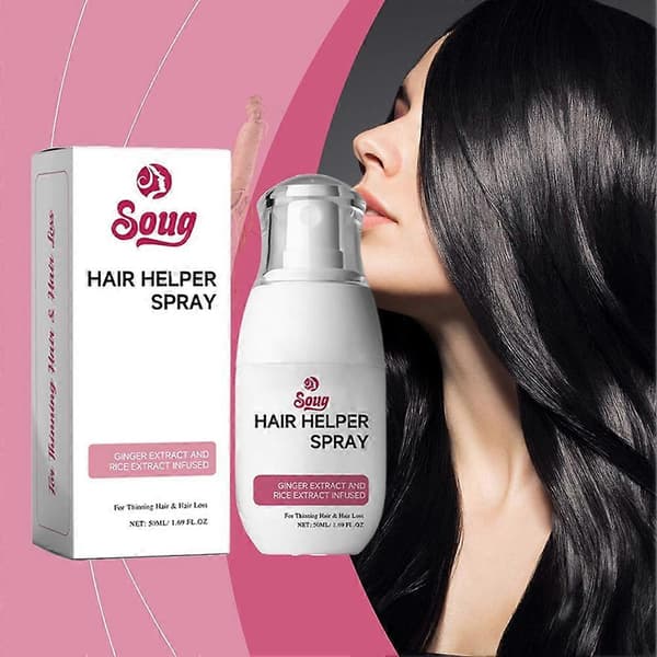 SOUG Ris & Ingefära Hårväxtspray - Vårdar Folliklar & Rötter 50ml
